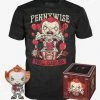 Funko Funko Items POP Tees - IT The Movie (2017) Pennywise (Metallic) With Tee Exclusive