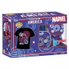 Funko POP! Art Series: Marvel Patriotic Age - Captain America (Civil War) Exclusive Pop! And Tee Vinyl Figure Set