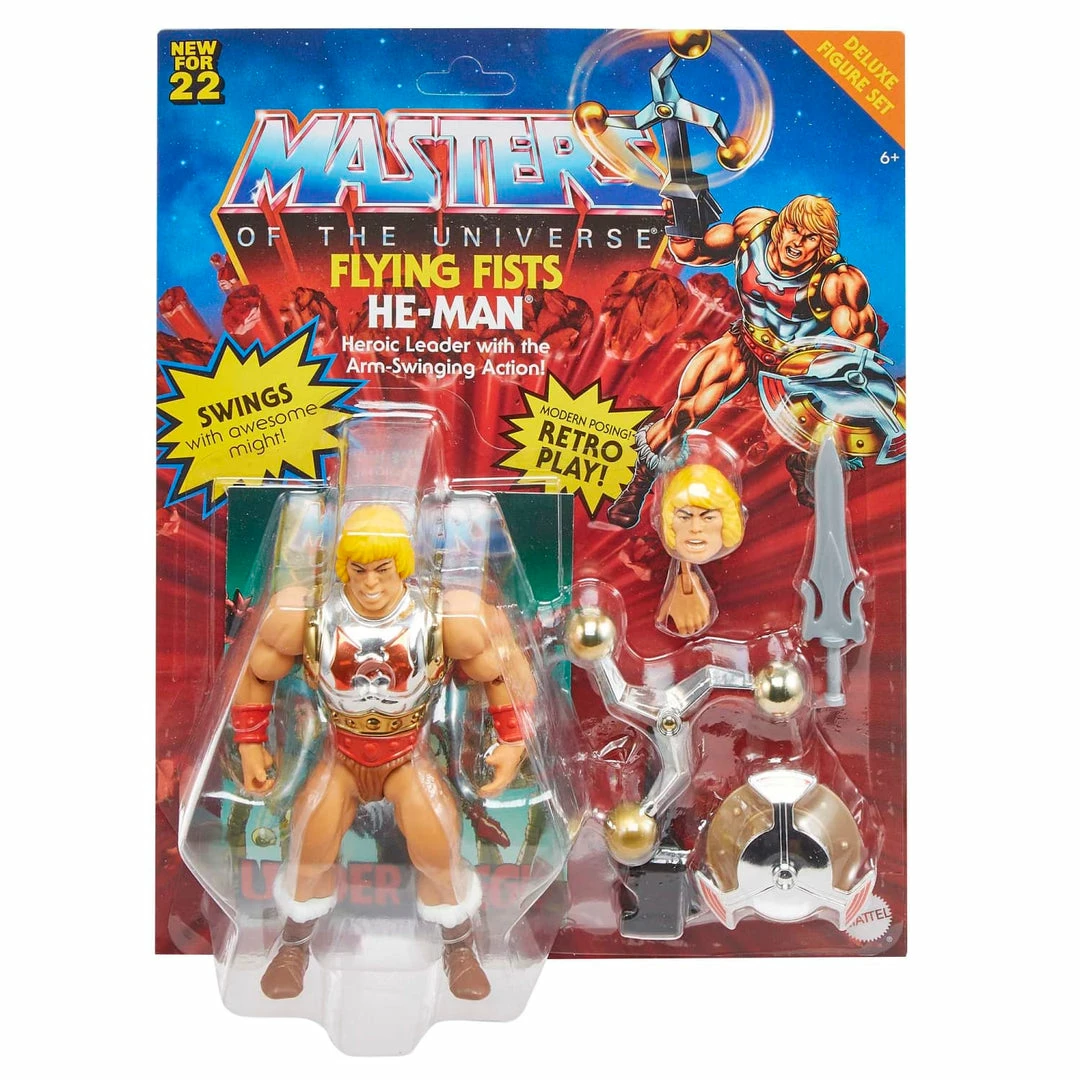 Buy ๐ Mattel Masters Of The Universe Origins - Flying Fists He-Man Deluxe Figure ๐งจ 1 Mattel Masters Of The Universe Origins - Flying Fists He-Man Deluxe Figure